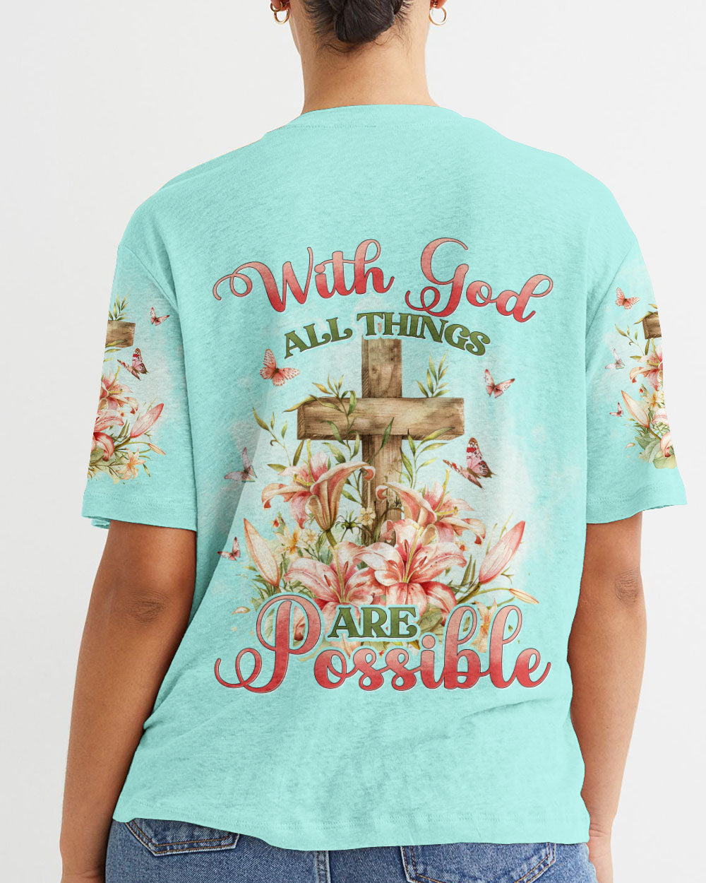 With God All Things Are Possible Women's All Over Print Shirt - Tyhi2503241, easychoo.com
