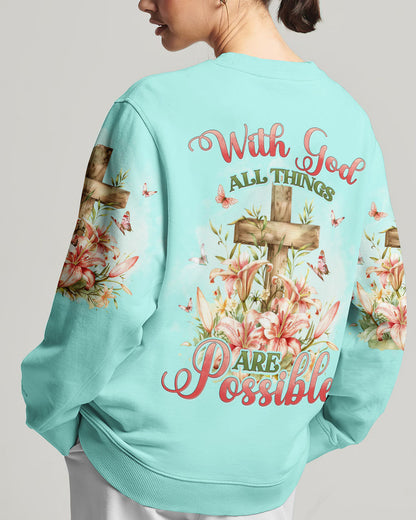 With God All Things Are Possible Women's All Over Print Shirt - Tyhi2503241, easychoo.com
