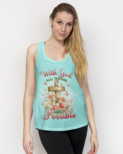 With God All Things Are Possible Women's All Over Print Shirt - Tyhi2503241, easychoo.com
