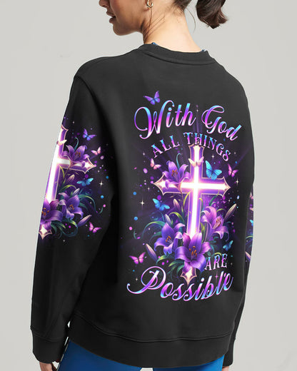 With God All Things Are Possible Women's All Over Print Shirt - Yhlt2901244, easychoo.com