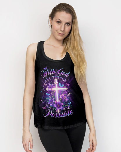 With God All Things Are Possible Women's All Over Print Shirt - Yhlt2901244, easychoo.com