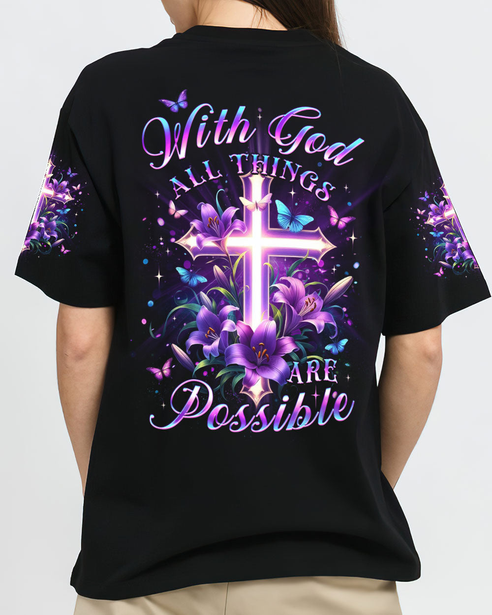 With God All Things Are Possible Women's All Over Print Shirt - Yhlt2901244, easychoo.com