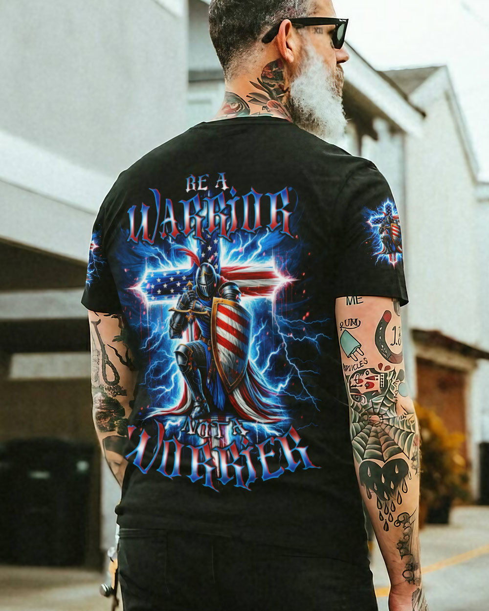 Be A Warrior Not A Worrier Men's All Over Print Shirt - Tlno1212234, easychoo.com