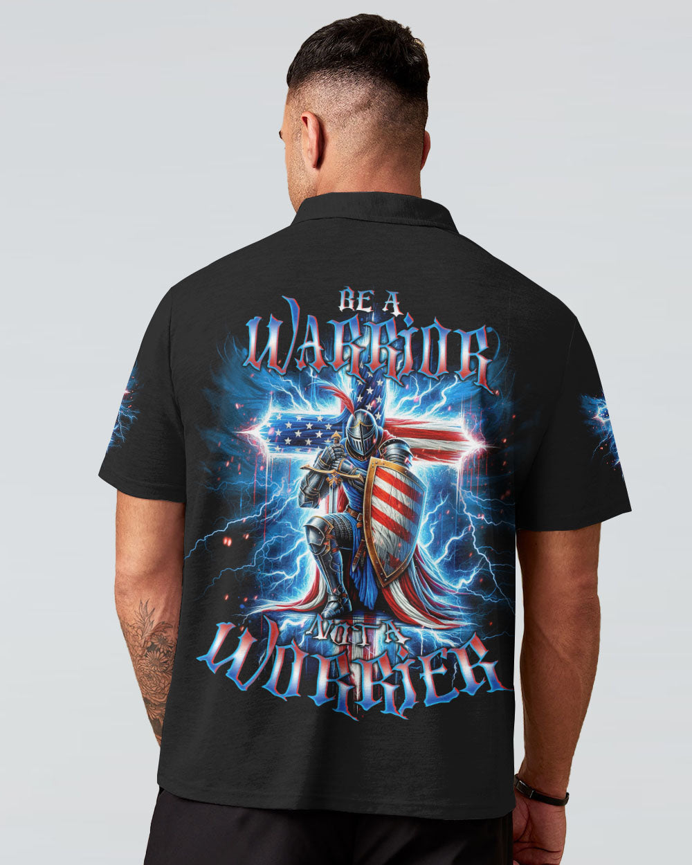 Be A Warrior Not A Worrier Men's All Over Print Shirt - Tlno1212234, easychoo.com