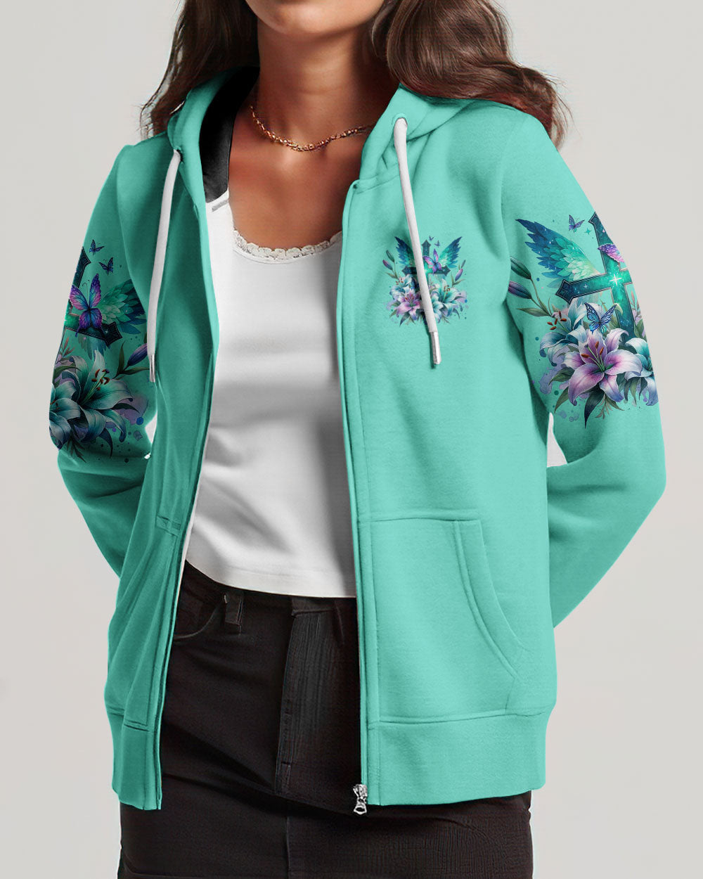 Don't Be Afraid Just Believe Cross Lilies Women's All Over Print Shirt - Tlnz0512234, easychoo.com