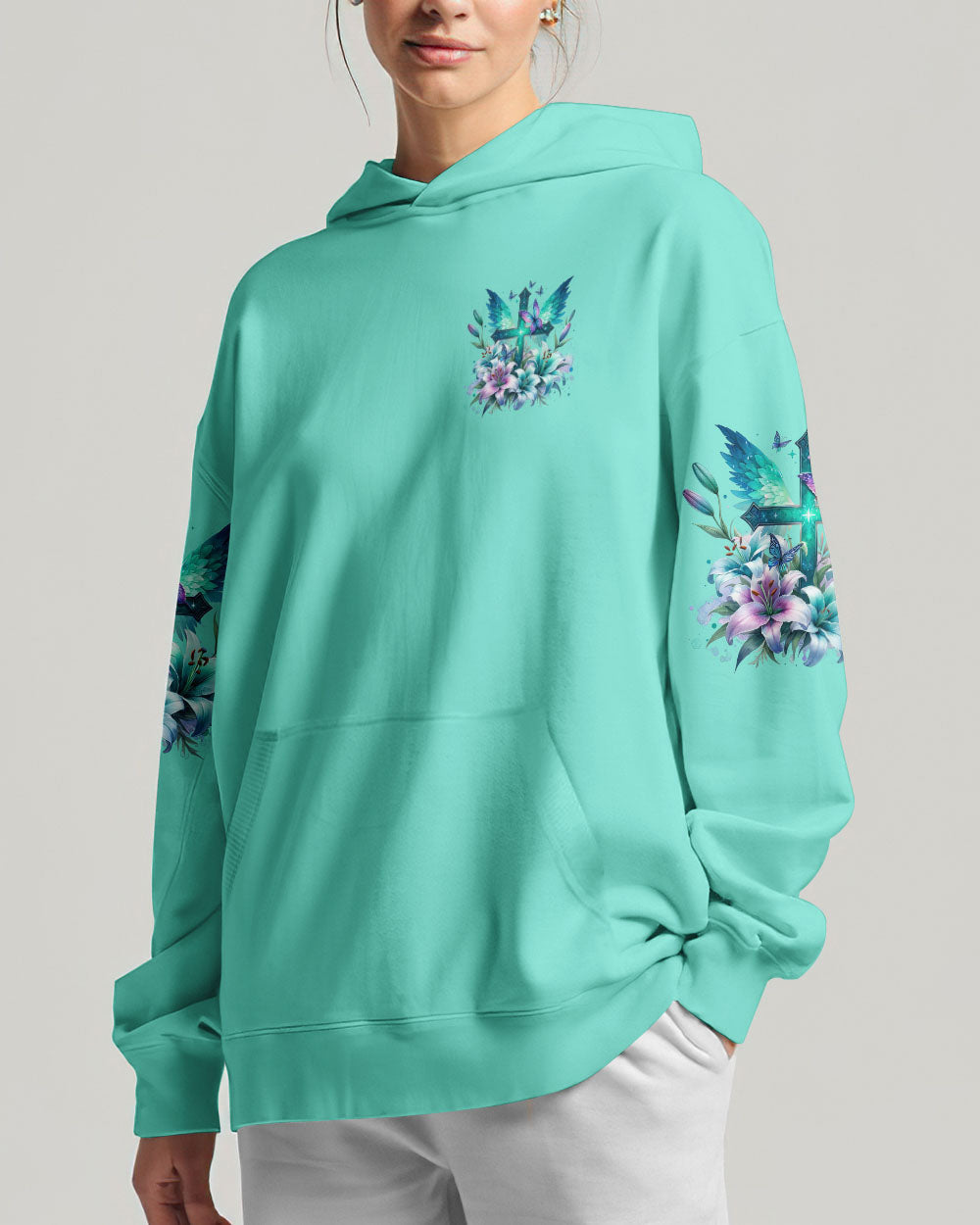 Don't Be Afraid Just Believe Cross Lilies Women's All Over Print Shirt - Tlnz0512234, easychoo.com