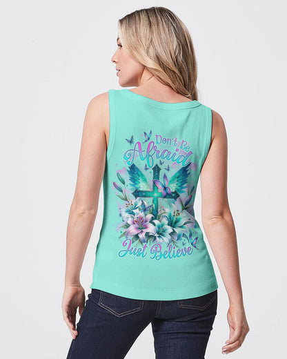 Don't Be Afraid Just Believe Cross Lilies Women's All Over Print Shirt - Tlnz0512234, easychoo.com