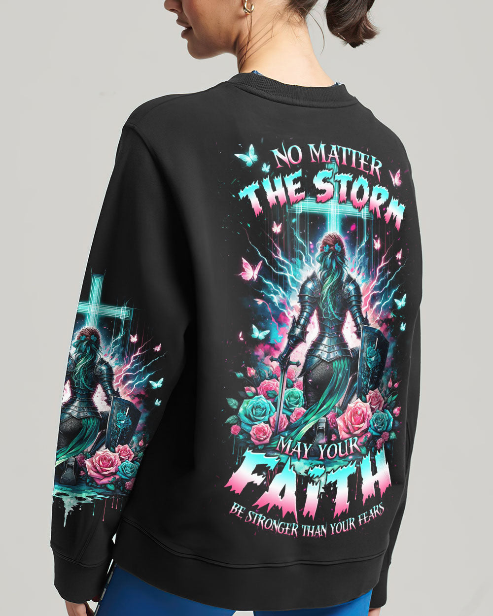 No Matter The Storm Warrior Women's All Over Print Shirt - Tlnz1512232, easychoo.com