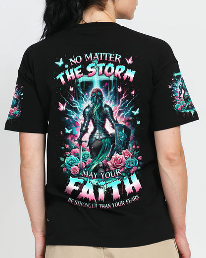 No Matter The Storm Warrior Women's All Over Print Shirt - Tlnz1512232, easychoo.com