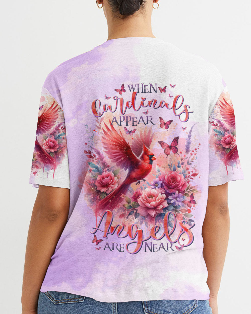 When Cardinals Appear Angels Are Near Women's All Over Print Shirt - Tltr1512232, easychoo.com
