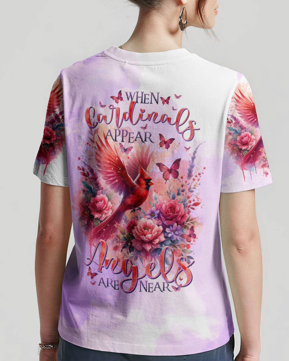 When Cardinals Appear Angels Are Near Women's All Over Print Shirt - Tltr1512232, easychoo.com