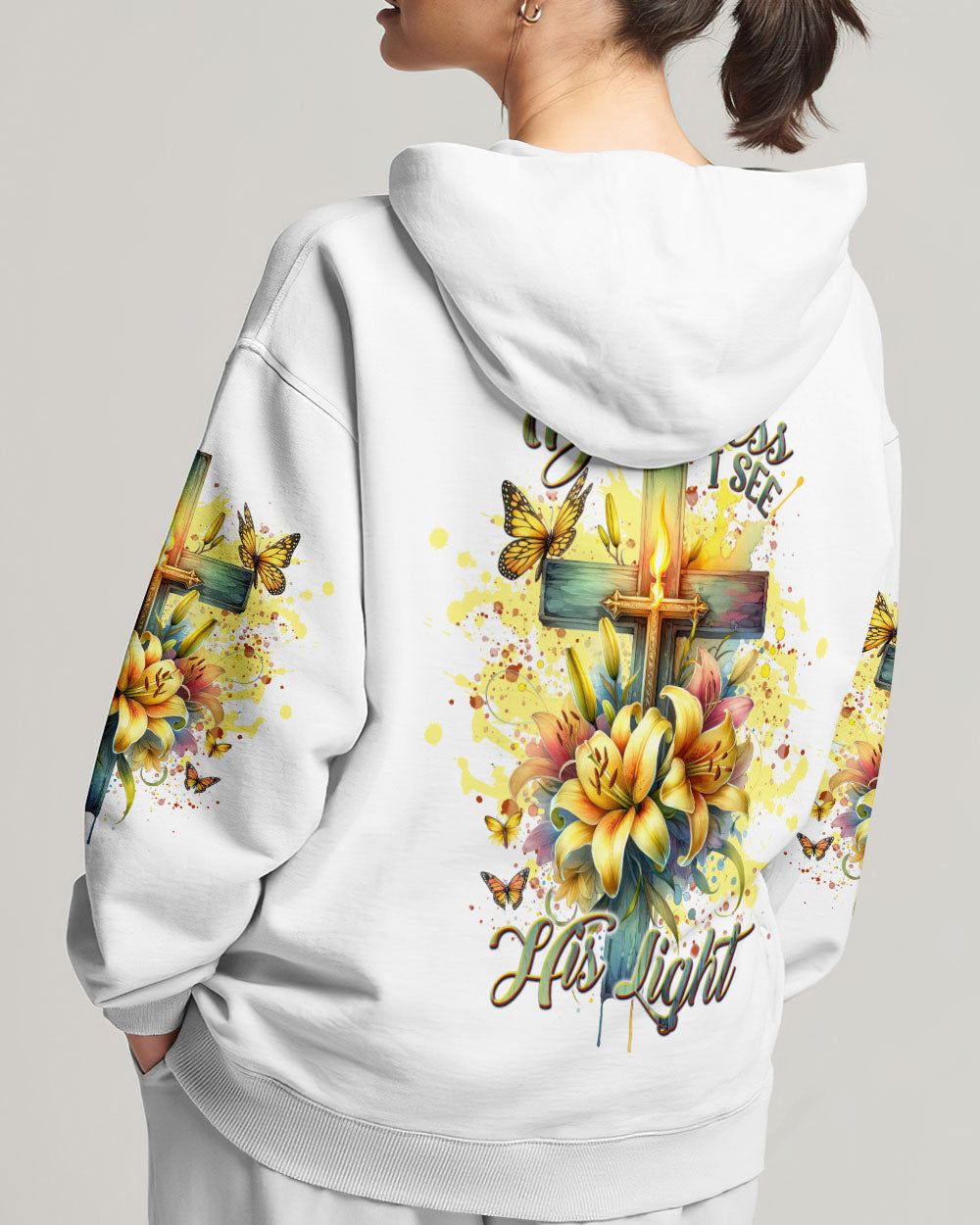 Even In Darkness Lilies Cross Women's All Over Print Shirt - Tlnt1902242, easychoo.com