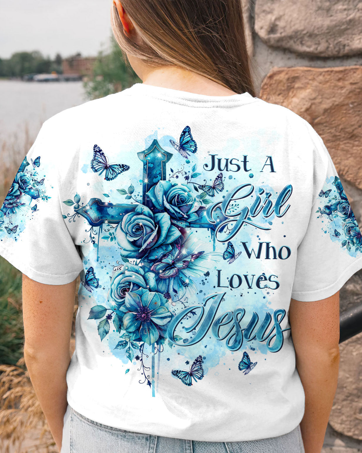 Just A Girl Who Loves Jesus Women's All Over Print Shirt - Tltr0103249, easychoo.com