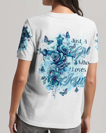 Just A Girl Who Loves Jesus Women's All Over Print Shirt - Tltr0103249, easychoo.com