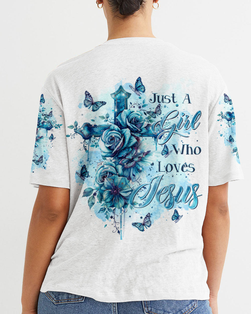 Just A Girl Who Loves Jesus Women's All Over Print Shirt - Tltr0103249, easychoo.com