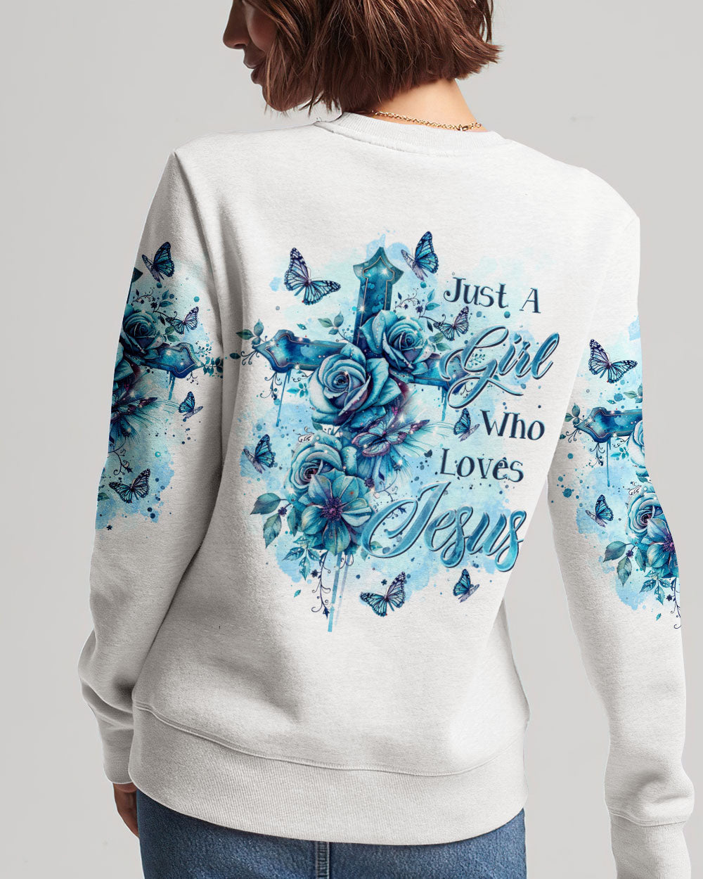 Just A Girl Who Loves Jesus Women's All Over Print Shirt - Tltr0103249, easychoo.com