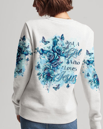 Just A Girl Who Loves Jesus Women's All Over Print Shirt - Tltr0103249, easychoo.com