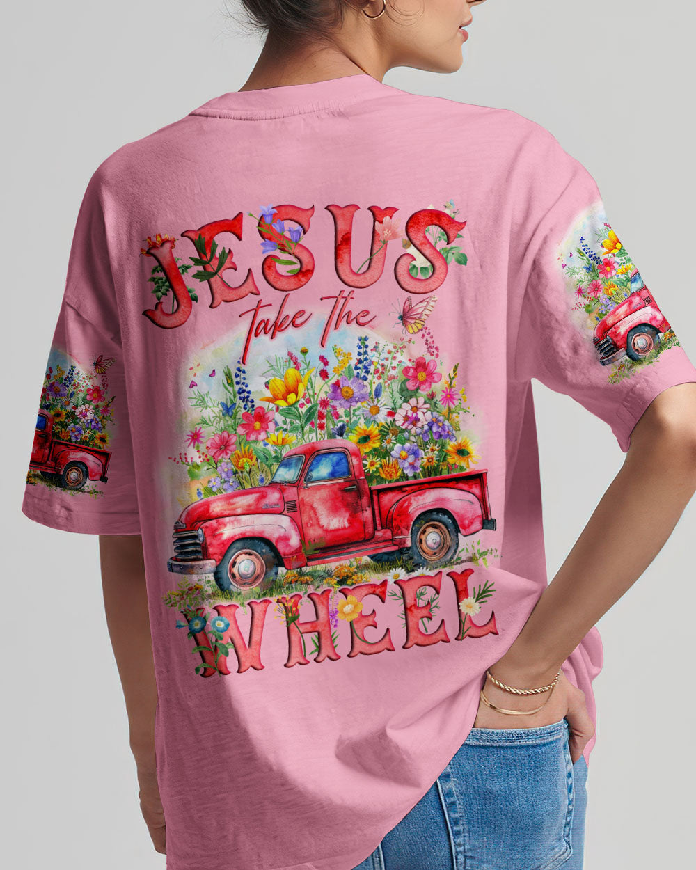 Jesus Take The Wheel Women's All Over Print Shirt - Tyqy0204242, easychoo.com