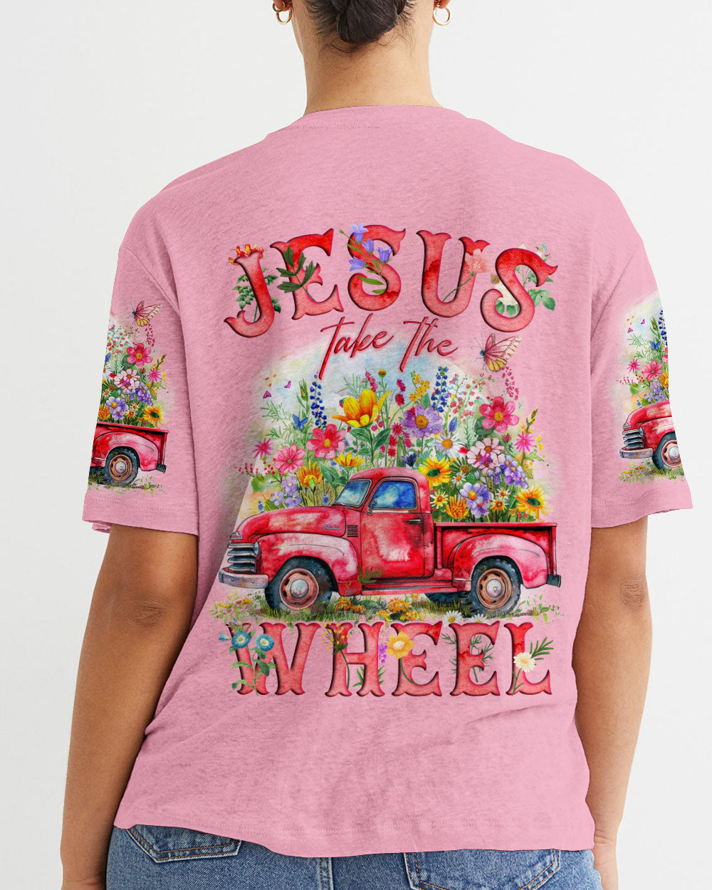 Jesus Take The Wheel Women's All Over Print Shirt - Tyqy0204242, easychoo.com