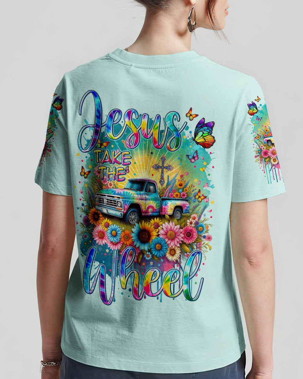 Jesus Take The Wheel Women's All Over Print Shirt - Tytm1411233, easychoo.com