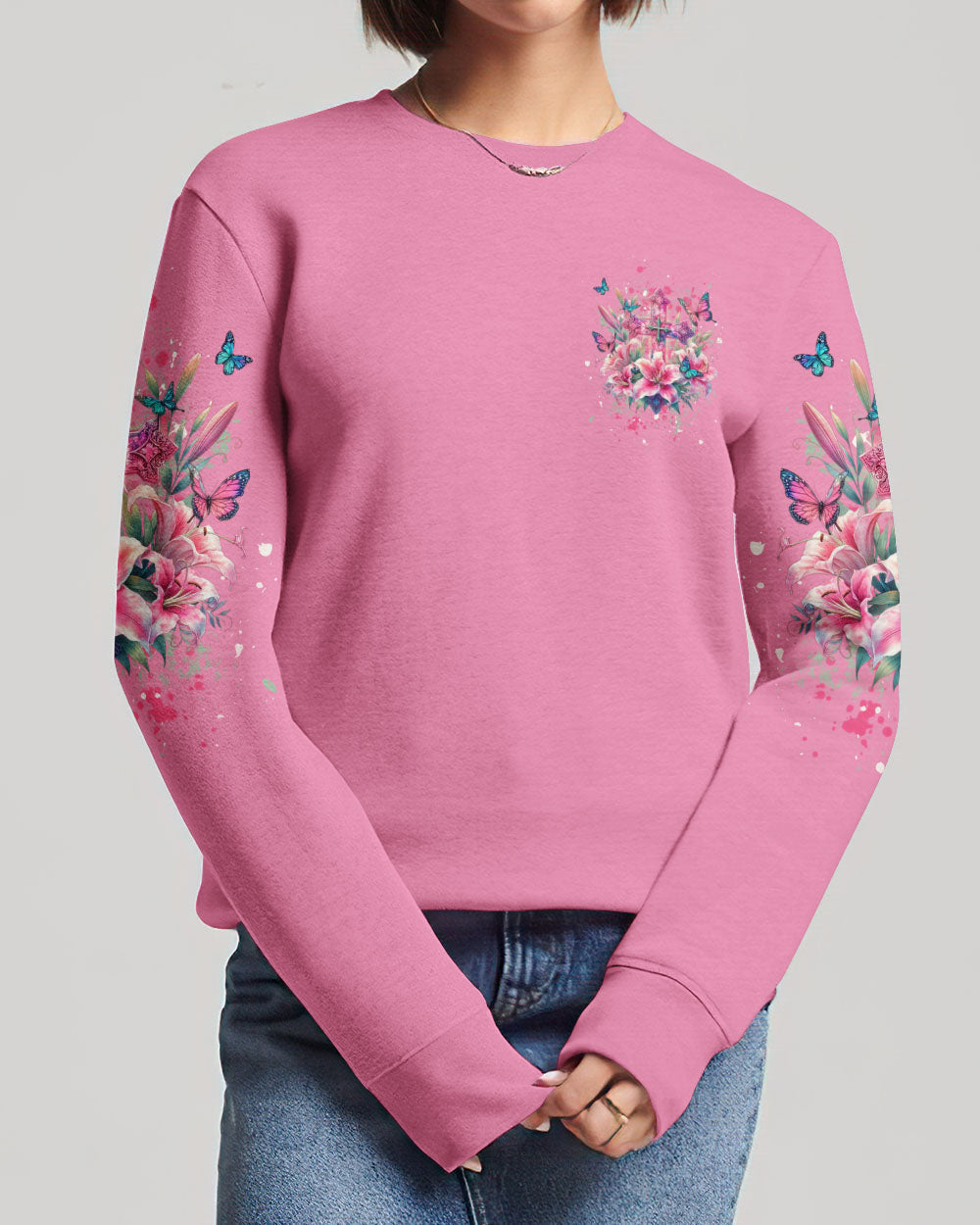 Worry Ends When Faith Begins Women's All Over Print Shirt - Yhdu2201243, easychoo.com