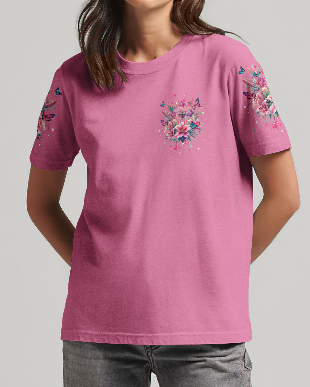 Worry Ends When Faith Begins Women's All Over Print Shirt - Yhdu2201243, easychoo.com