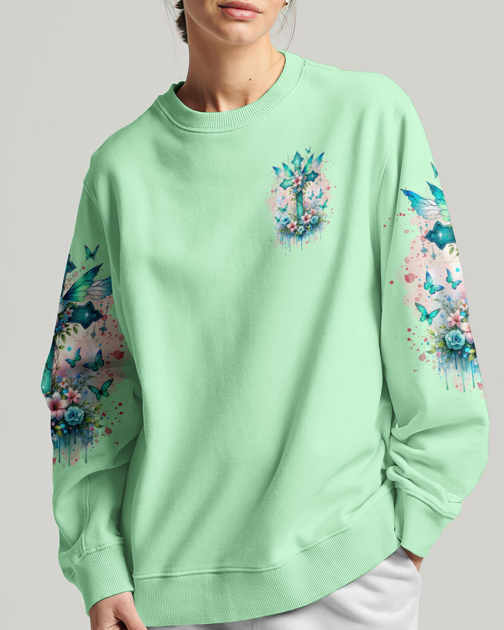 I've Got Angels Cross Flower Women's All Over Print Shirt - Tlnt1212234, easychoo.com