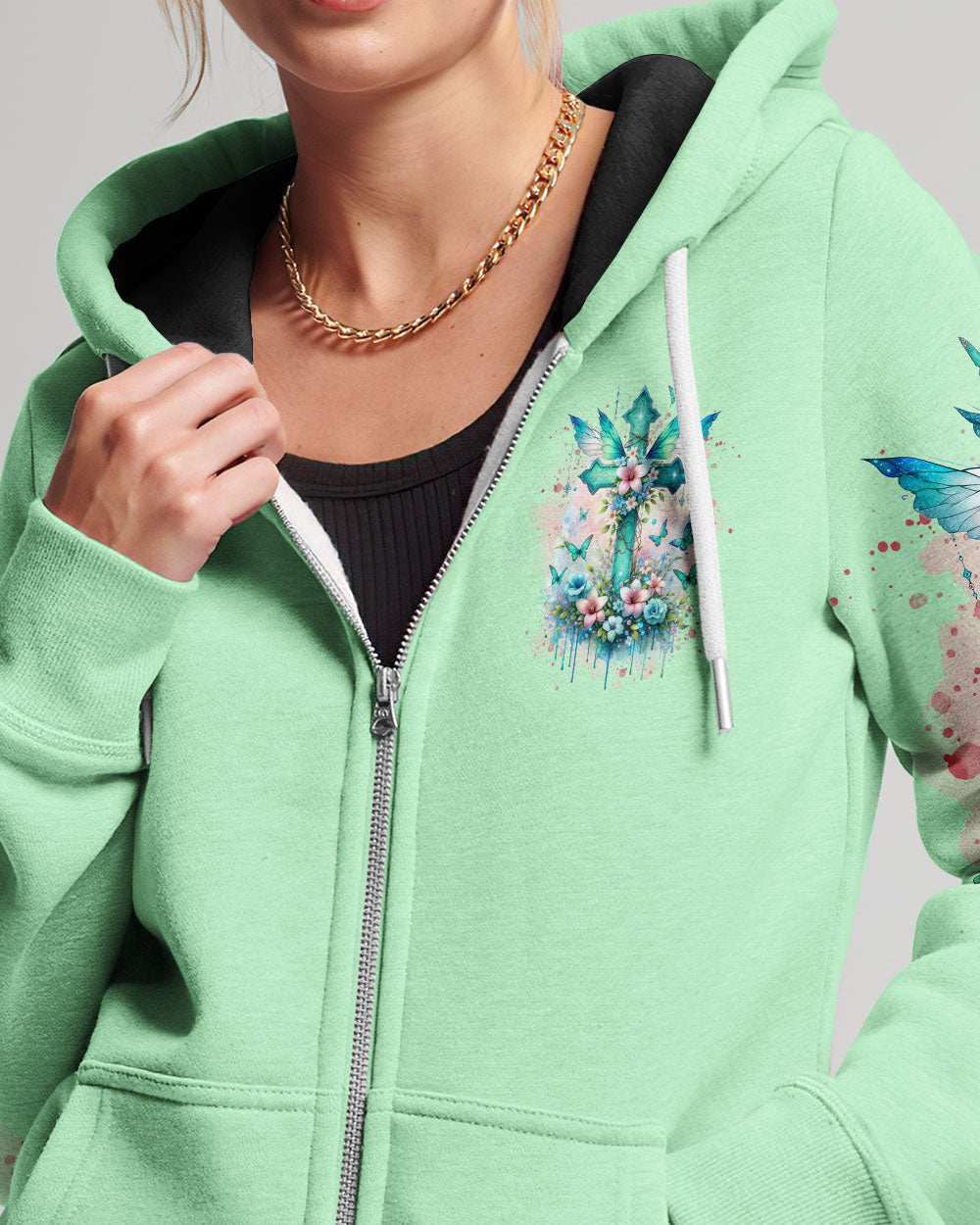 I've Got Angels Cross Flower Women's All Over Print Shirt - Tlnt1212234, easychoo.com