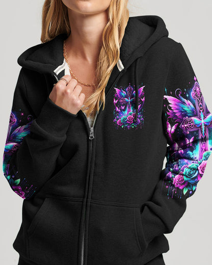 The Joy Of The Lord Cross Wings Rose Women's All Over Print Shirt - Tltr3011232, easychoo.com