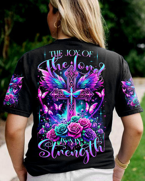 The Joy Of The Lord Cross Wings Rose Women's All Over Print Shirt - Tltr3011232, easychoo.com