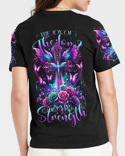 The Joy Of The Lord Cross Wings Rose Women's All Over Print Shirt - Tltr3011232, easychoo.com