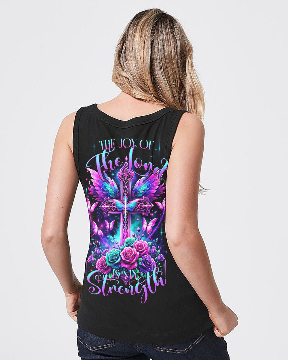 The Joy Of The Lord Cross Wings Rose Women's All Over Print Shirt - Tltr3011232, easychoo.com