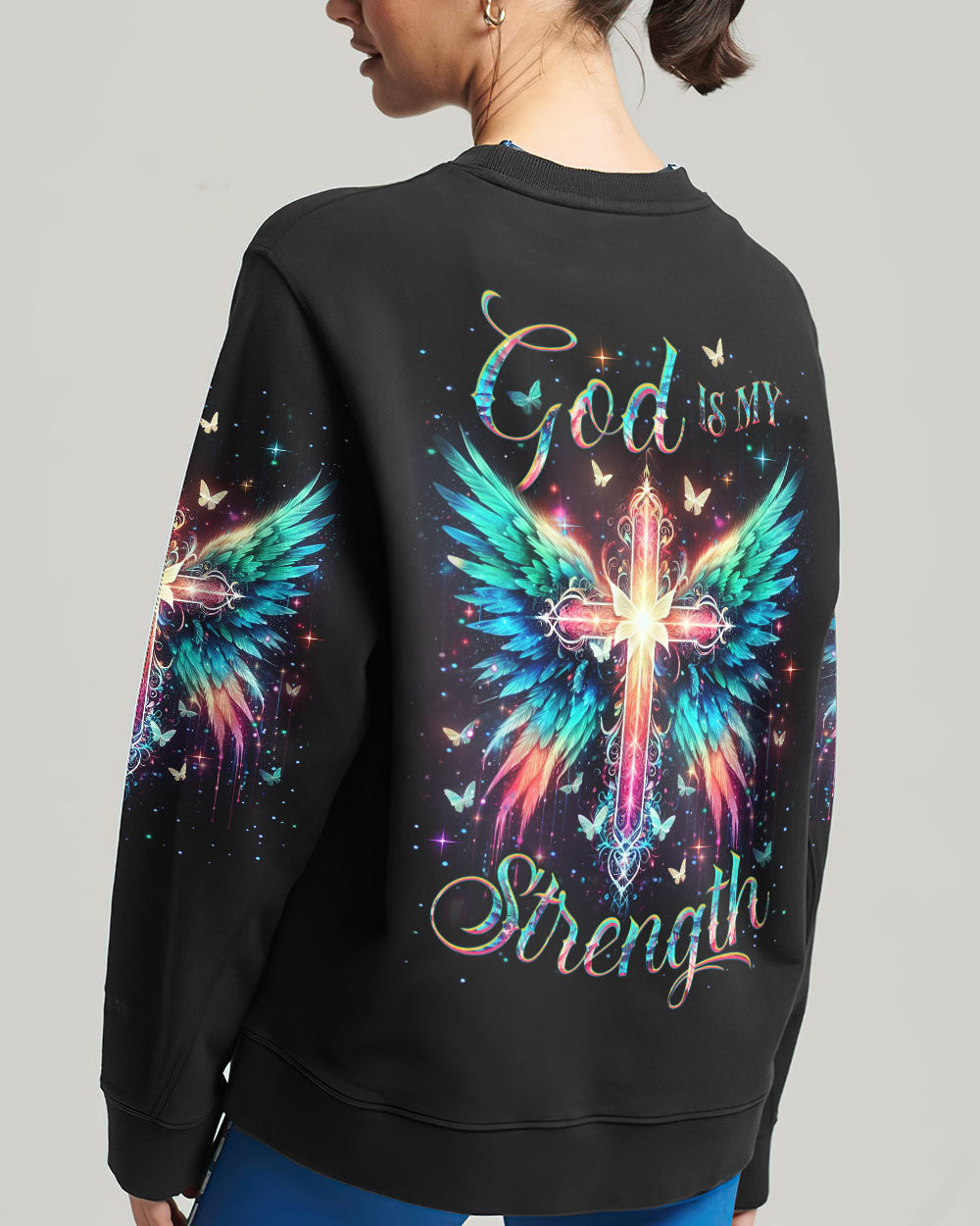 God Is My Strength Women's All Over Print Shirt - Yhdu0301243, easychoo.com