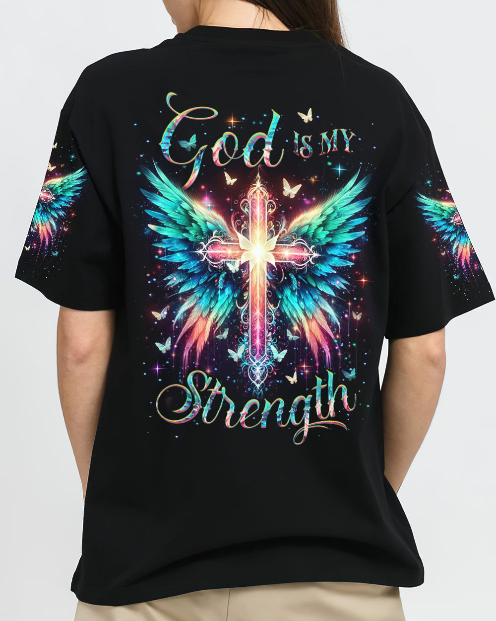 God Is My Strength Women's All Over Print Shirt - Yhdu0301243, easychoo.com