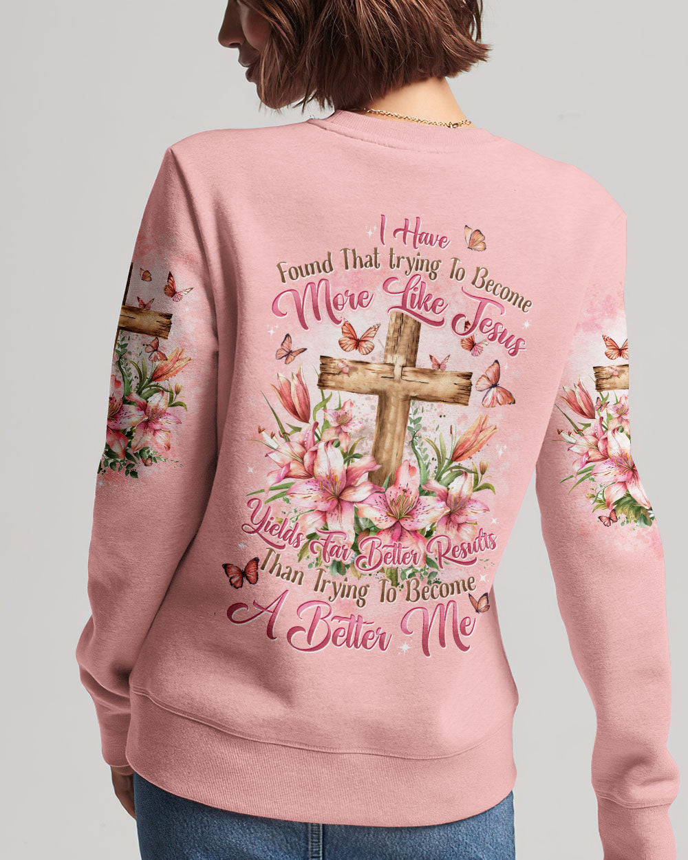 Trying To Become More Like Jesus Women's All Over Print Shirt - Tytd2503241, easychoo.com
