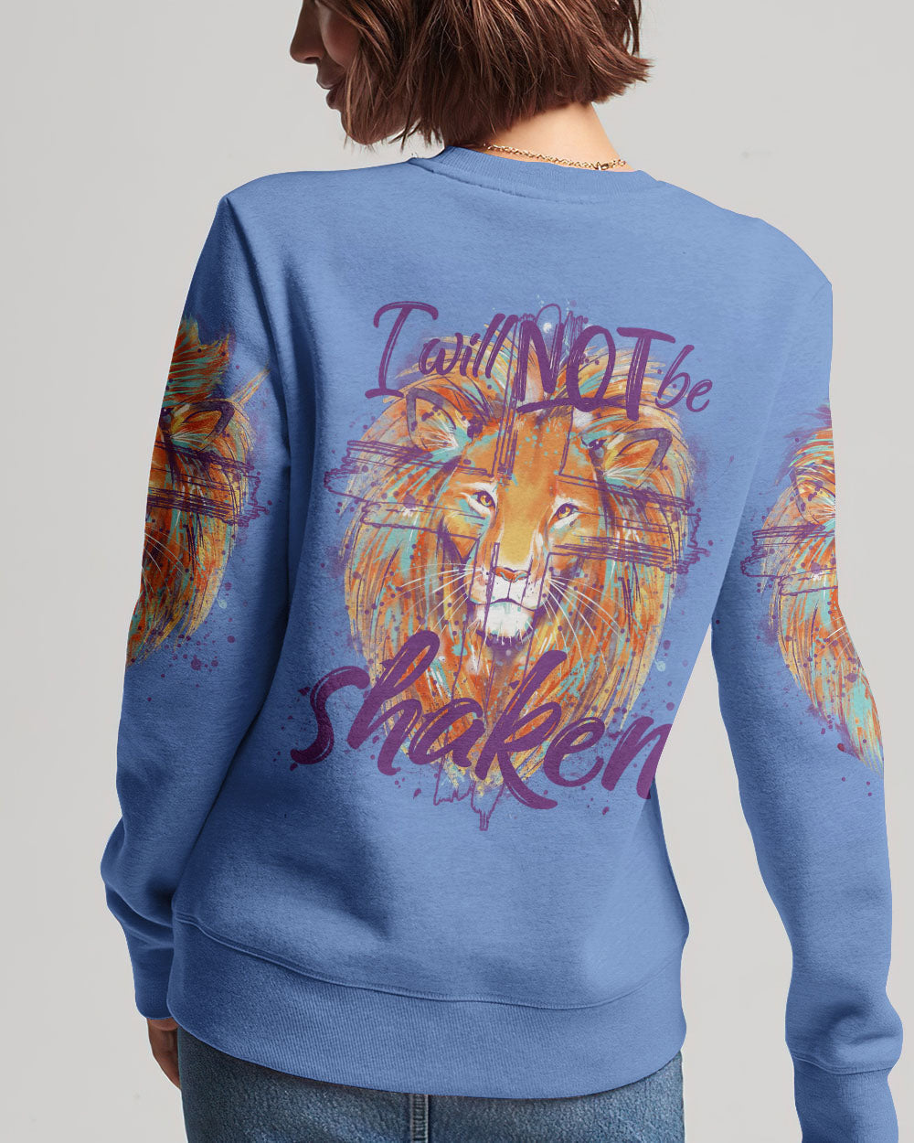 I Will Not Be Shaken Lion Women's All Over Print Shirt - Tytm2401244, easychoo.com