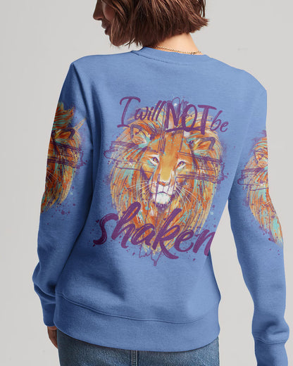 I Will Not Be Shaken Lion Women's All Over Print Shirt - Tytm2401244, easychoo.com