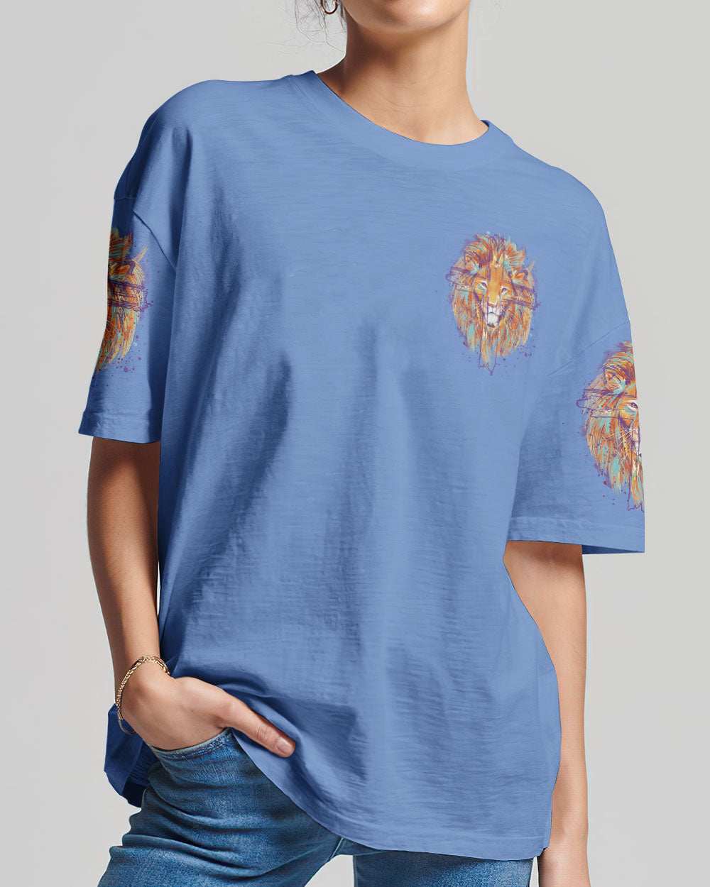 I Will Not Be Shaken Lion Women's All Over Print Shirt - Tytm2401244, easychoo.com