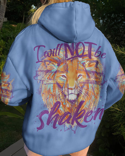 I Will Not Be Shaken Lion Women's All Over Print Shirt - Tytm2401244, easychoo.com