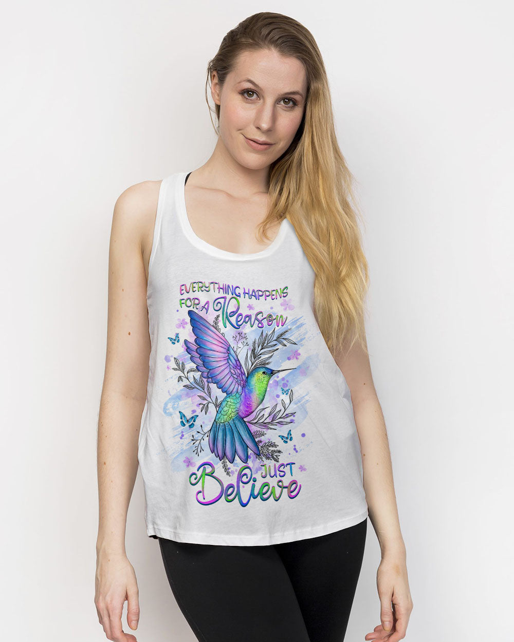 Everything Happens For A Reason Just Believe Women's All Over Print Shirt - Yhhg1407234, easychoo.com