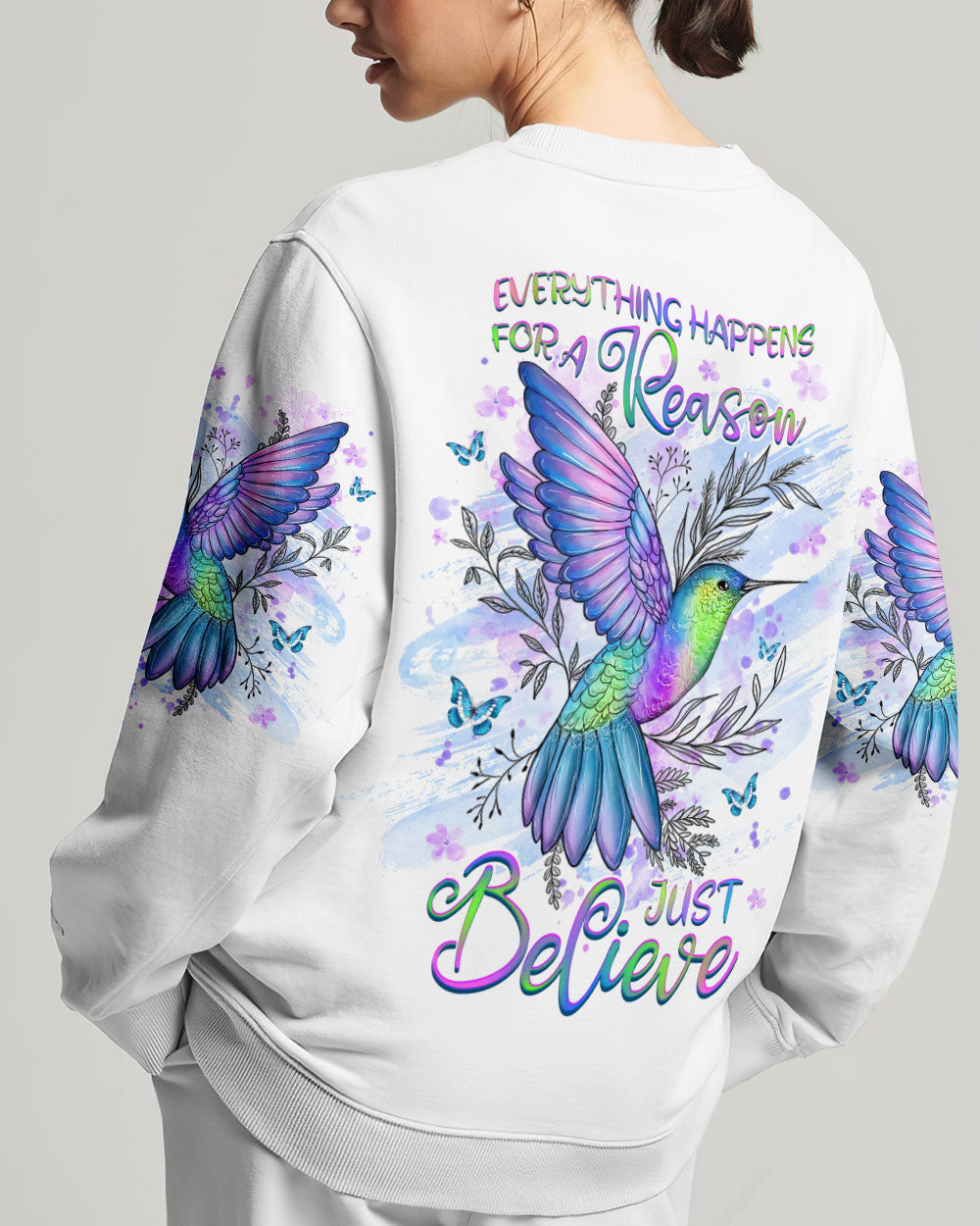 Everything Happens For A Reason Just Believe Women's All Over Print Shirt - Yhhg1407234, easychoo.com