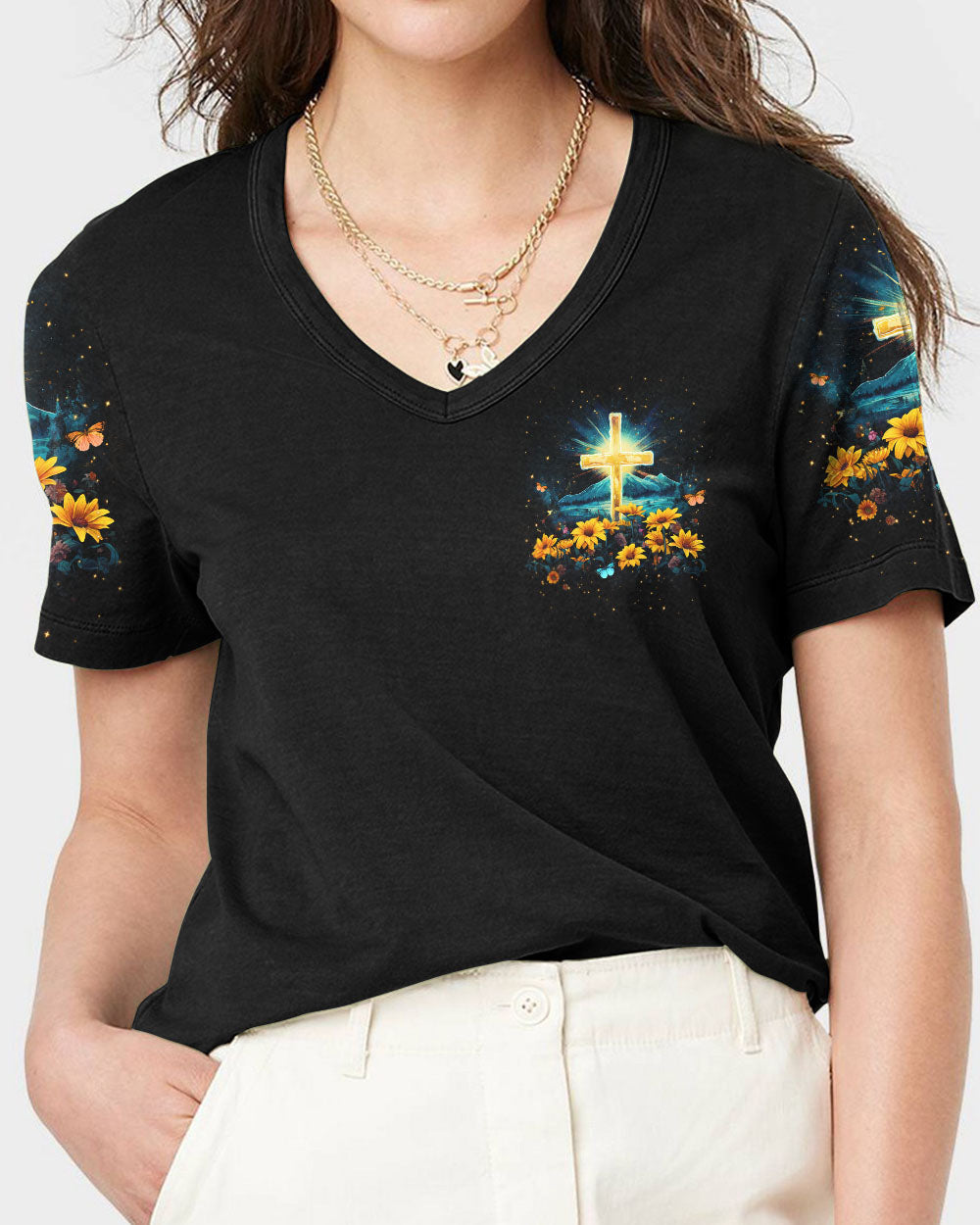 Faith Can Move Mountains Women's All Over Print Shirt - Yhln1310232