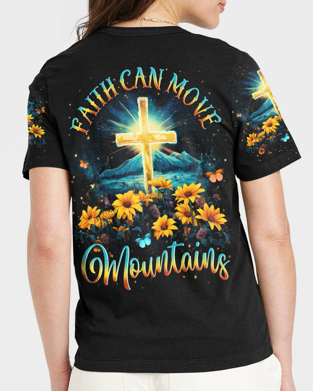 Faith Can Move Mountains Women's All Over Print Shirt - Yhln1310232