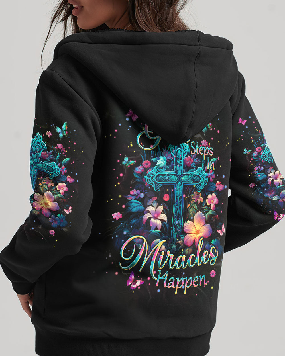 When God Steps In Miracles Happen Women's All Over Print Shirt - Tlpq2604242