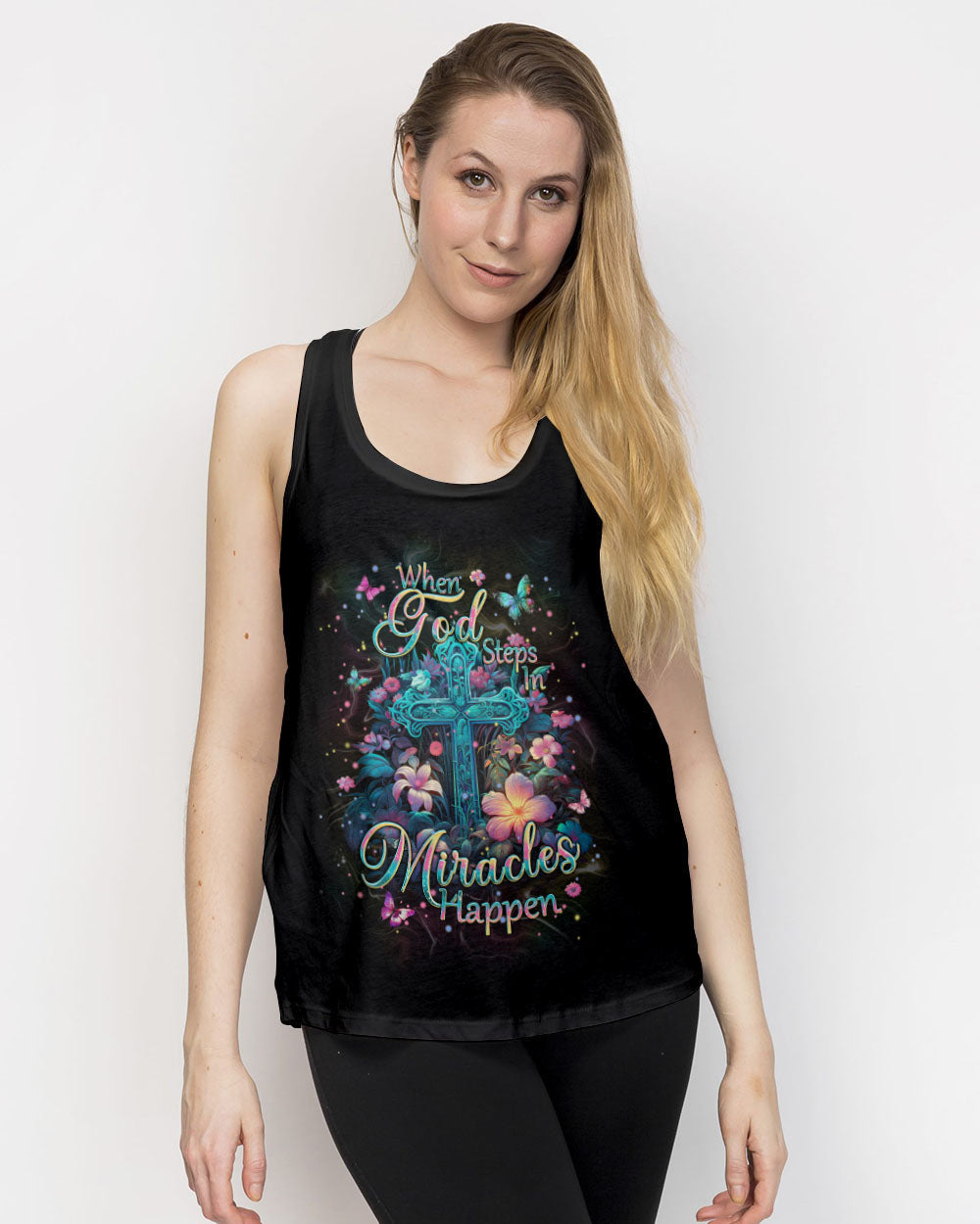 When God Steps In Miracles Happen Women's All Over Print Shirt - Tlpq2604242