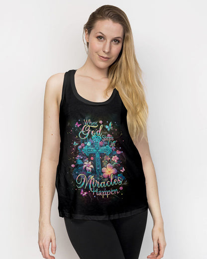 When God Steps In Miracles Happen Women's All Over Print Shirt - Tlpq2604242