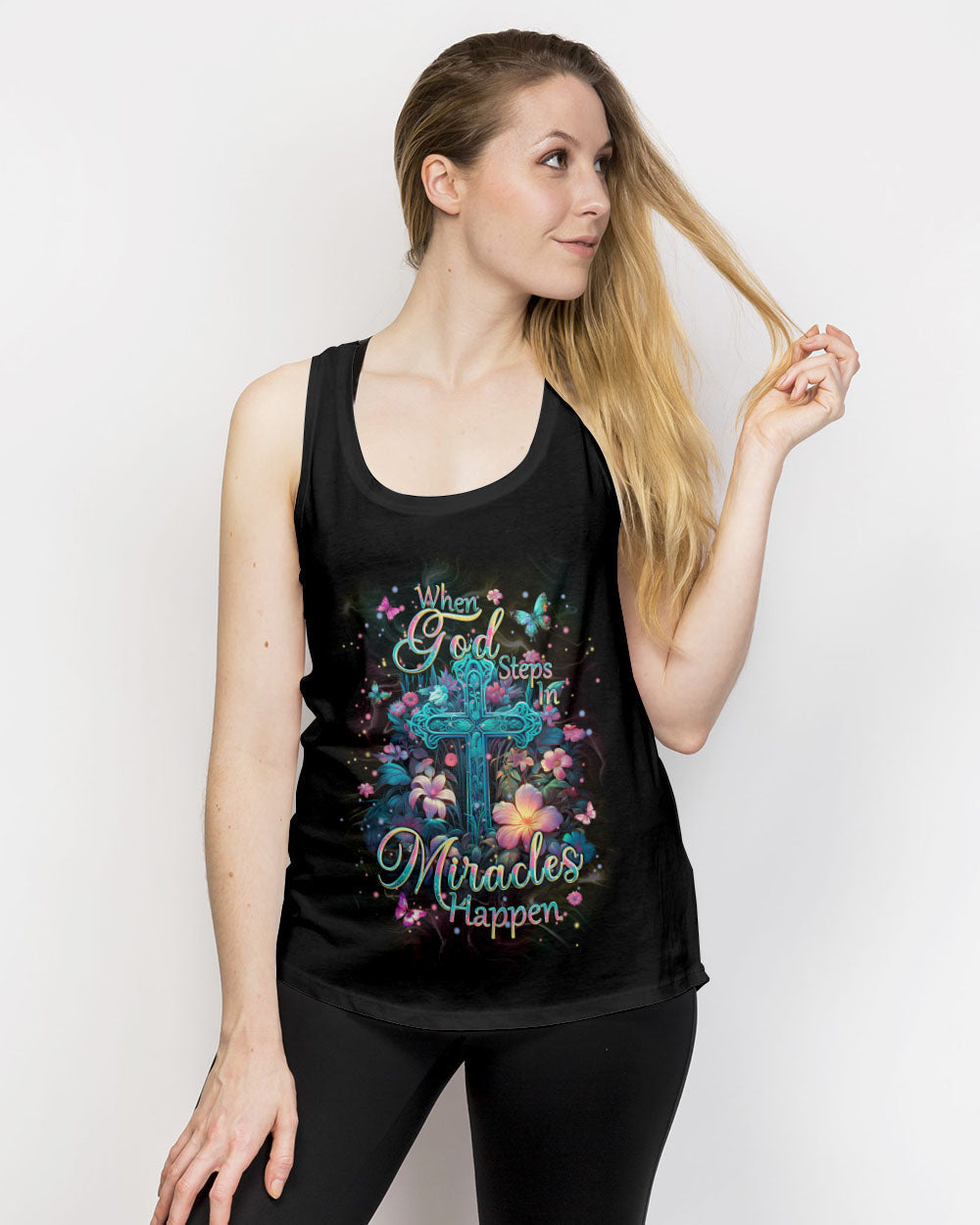 When God Steps In Miracles Happen Women's All Over Print Shirt - Tlpq2604242