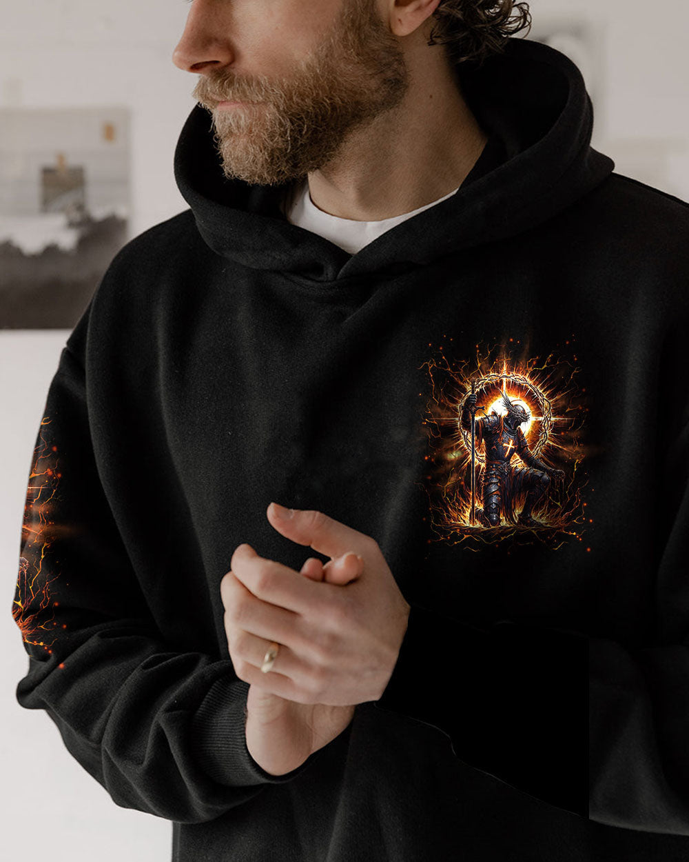 He Who Kneels Before God Warrior Men's All Over Print Shirt - Yhln2205241