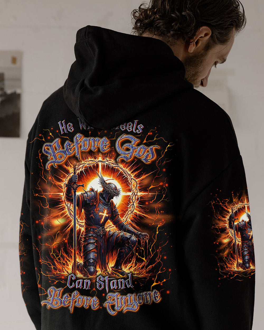 He Who Kneels Before God Warrior Men's All Over Print Shirt - Yhln2205241