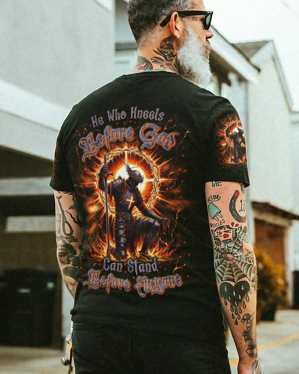 He Who Kneels Before God Warrior Men's All Over Print Shirt - Yhln2205241